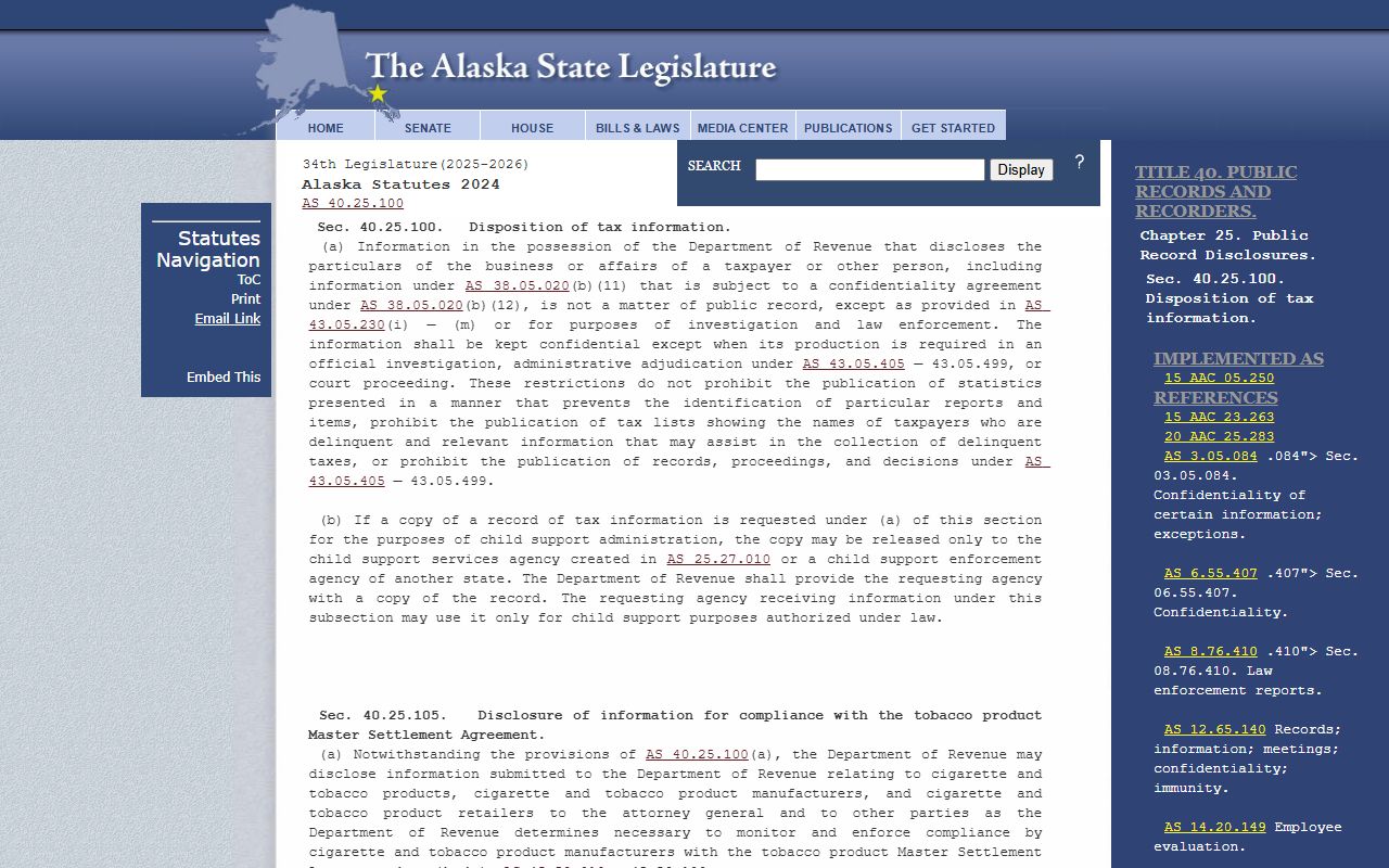 Anchorage Municipality public records statutes index for the Alaska Public Records Act