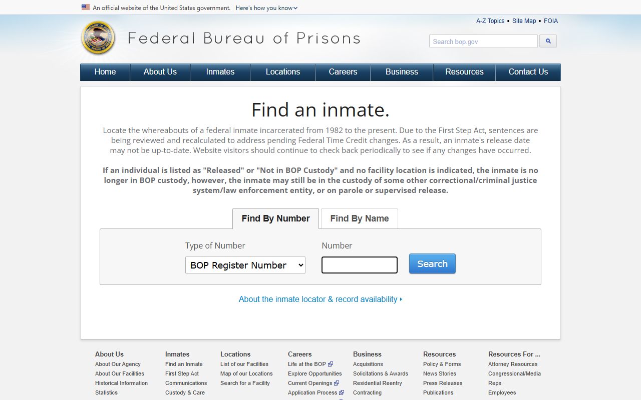 Anchorage Municipality federal released inmates lookup, Bureau of Prisons inmate locator